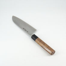 Load image into Gallery viewer, Sakai Kikumori VG10 Tsuchime Santoku 165mm
