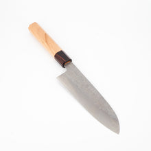 Load image into Gallery viewer, Sakai Kikumori x Nakagawa Ginsan Tsuchime Santoku 170mm
