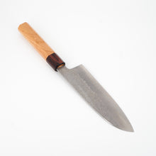 Load image into Gallery viewer, Sakai Kikumori x Nakagawa Ginsan Tsuchime Santoku 170mm
