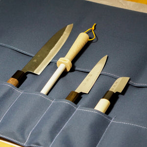 Japanische Segeltuch Messertasche von Sakai Kikumori